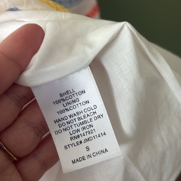 Just Me White Eyelet Ruffle Sleeves Midi Dress Sz S Easter Spring Summer - Picture 6 of 11